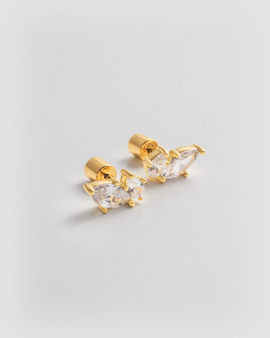 Marquise Studs - Gold
