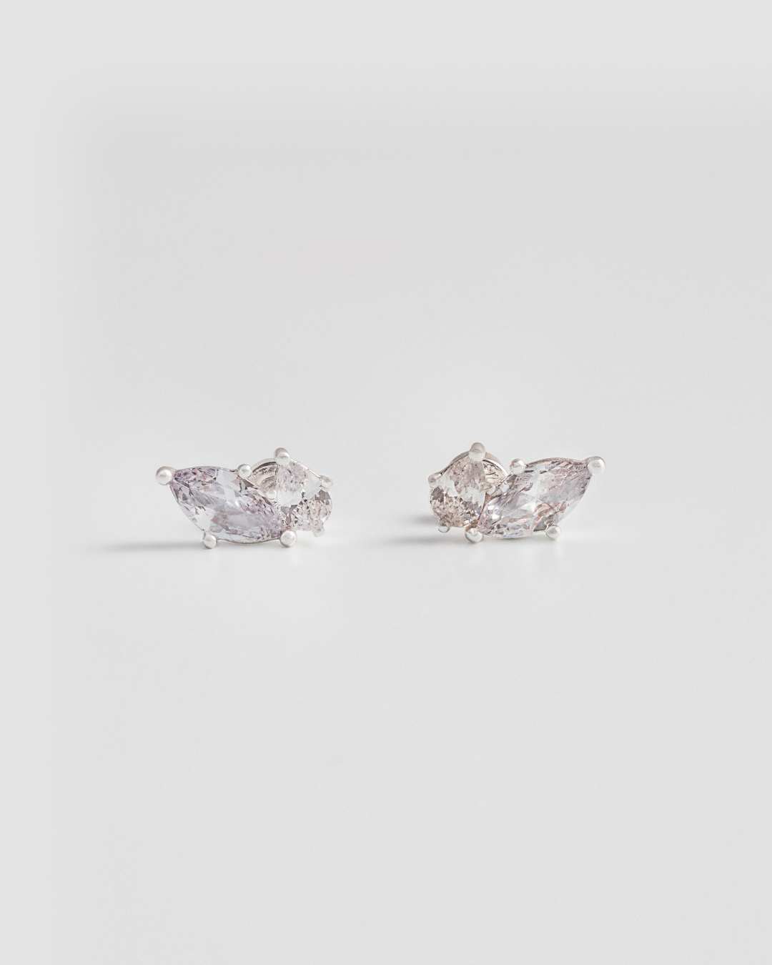 Marquise Studs - Silver