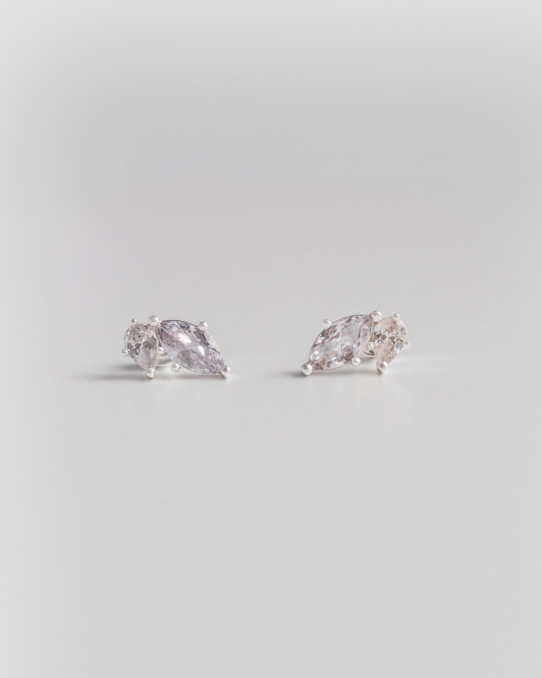 Marquise Studs - Silver