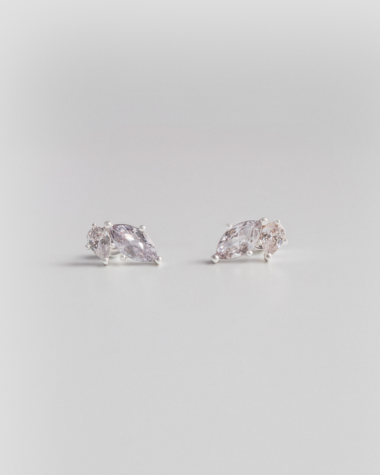 Marquise Studs - Silver