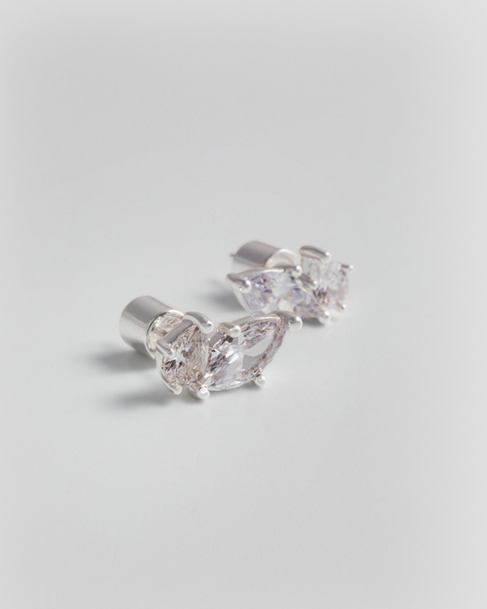 Marquise Studs - Silver