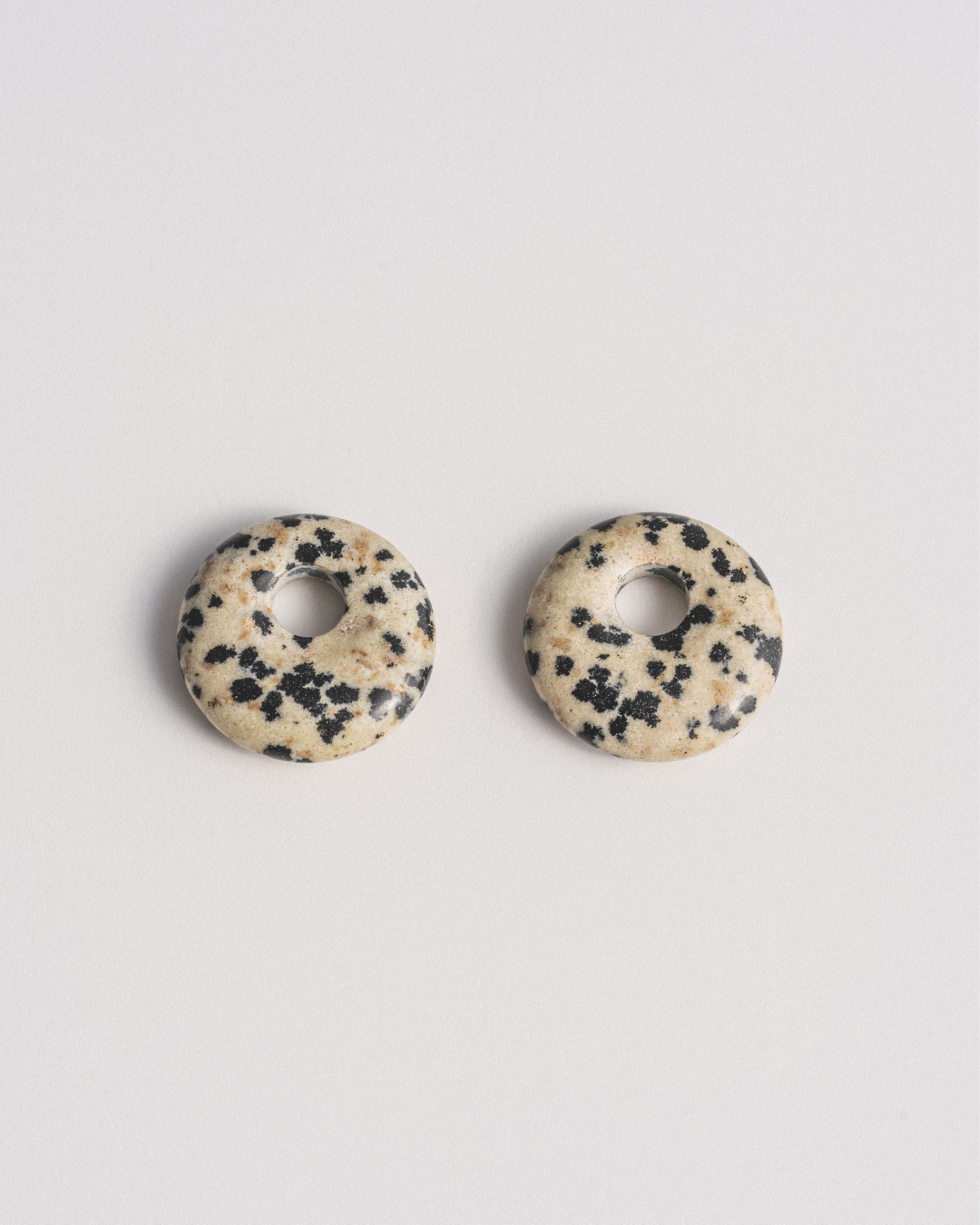 Dalmatian Jasper Doughnut Charms