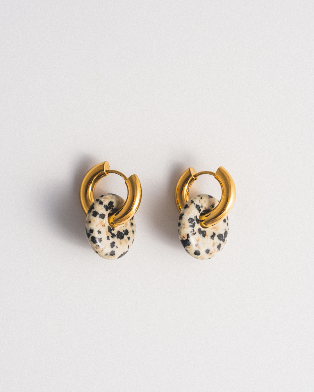 Dalmatian Jasper Doughnut Hoops