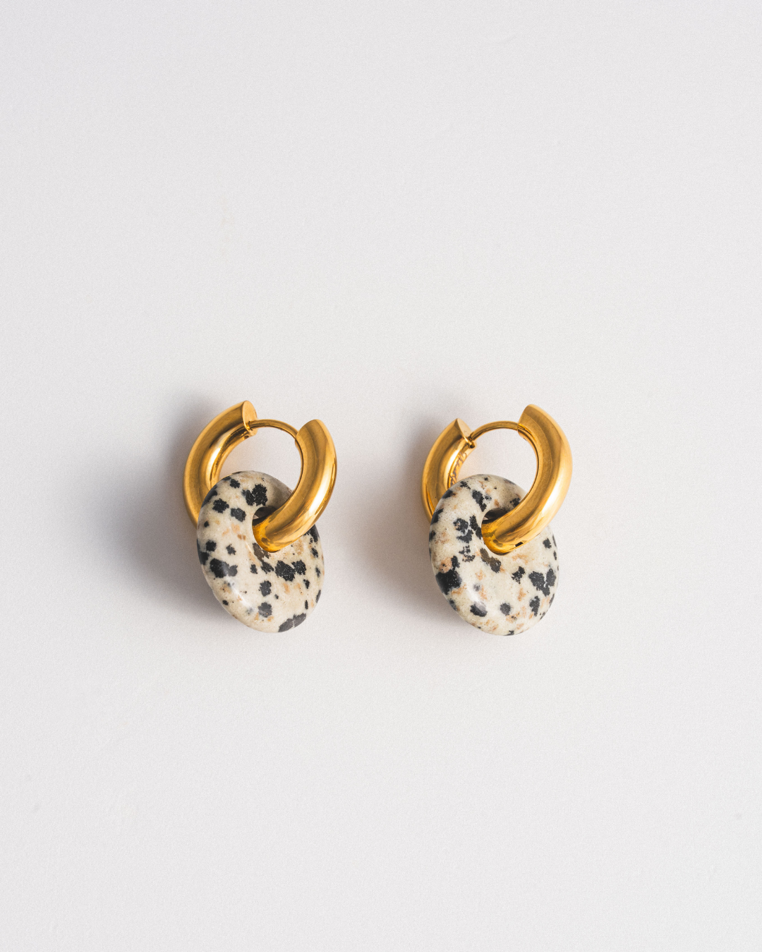 Dalmatian Jasper Doughnut Hoops