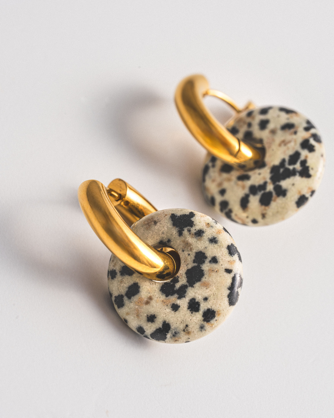 Dalmatian Jasper Doughnut Hoops