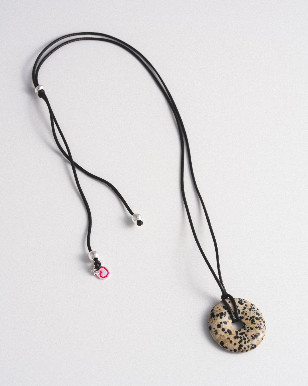 Dalmatian Jasper Cord Necklace