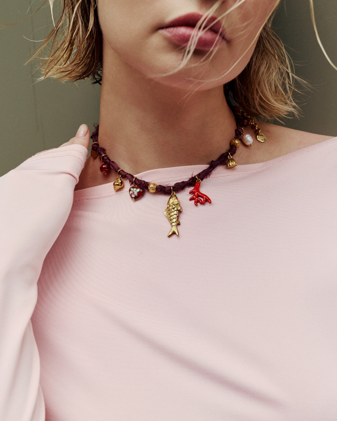 Salina Necklace - Red