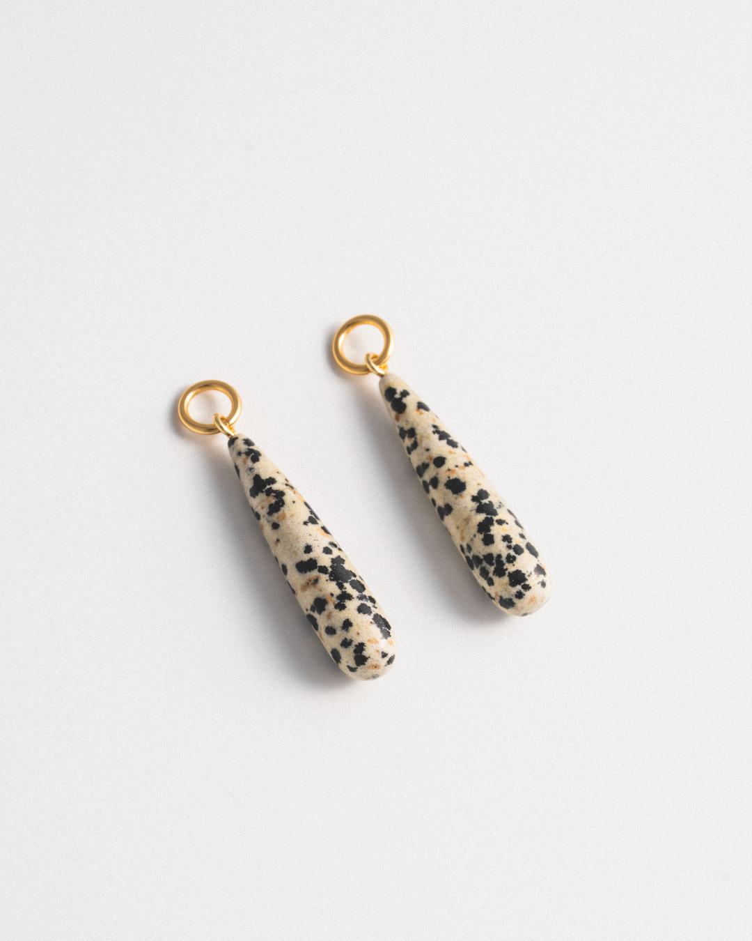 Dalmatian Jasper Teardrop Charms