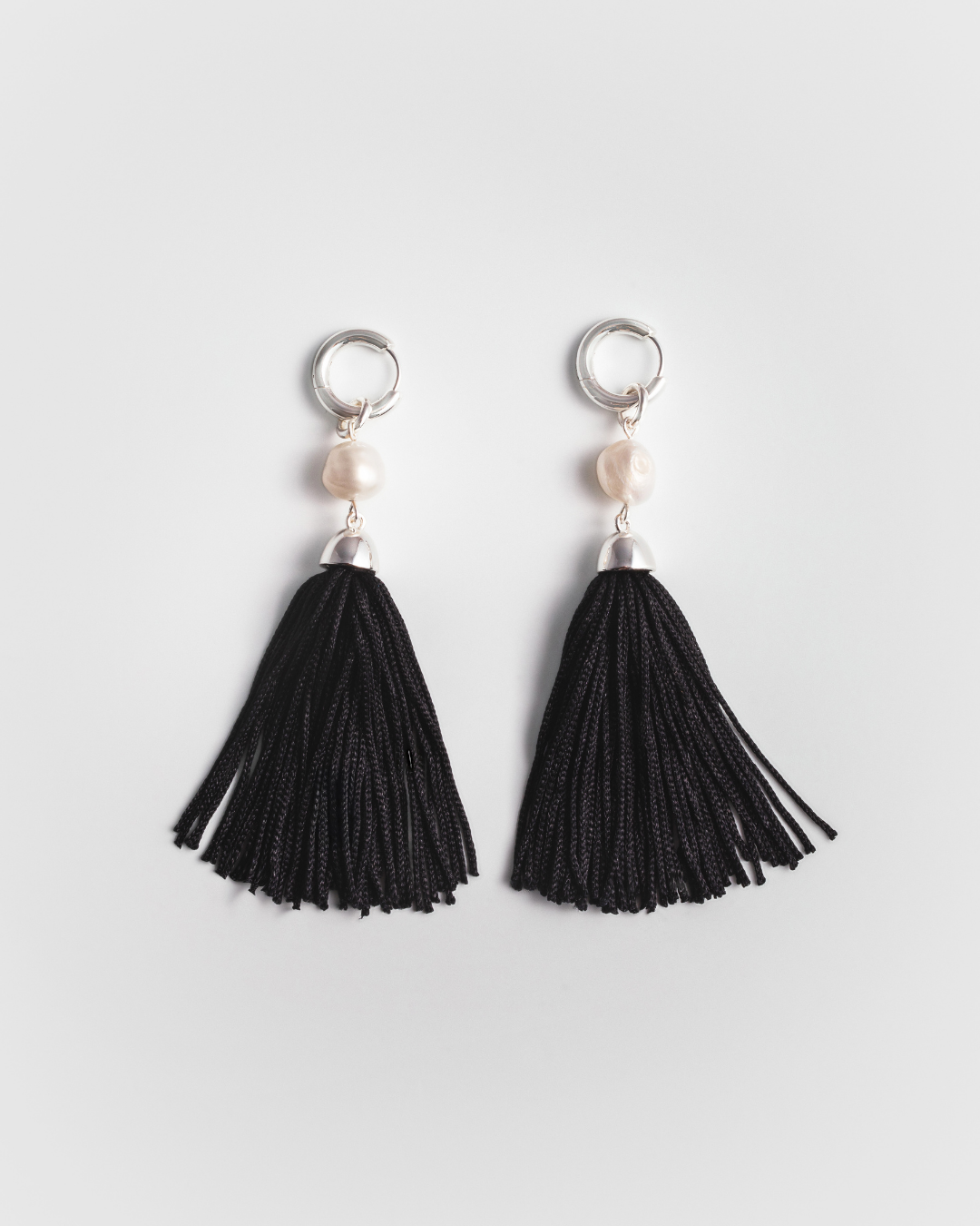 Pearl Whisper Earrings - Silver