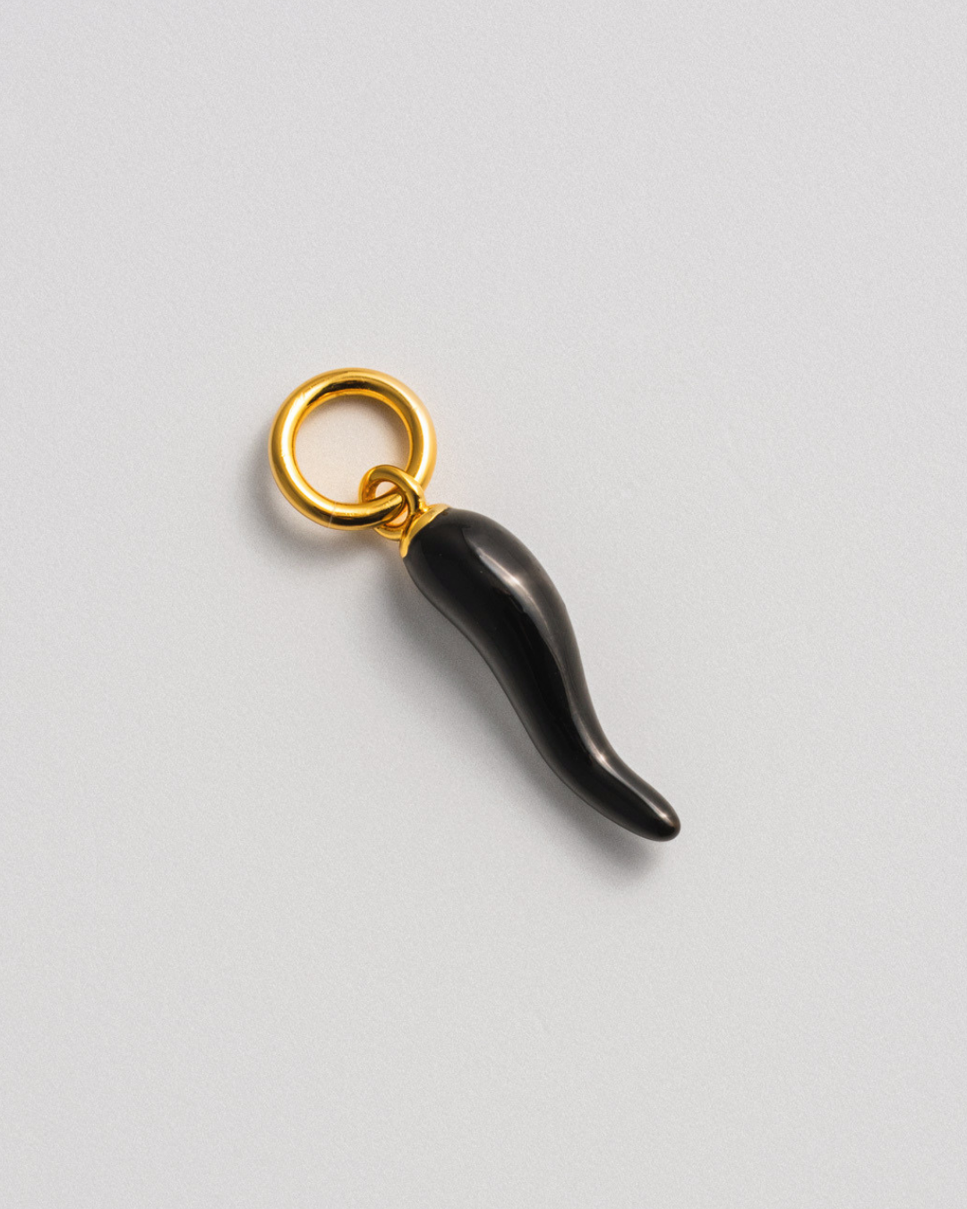 Black Cornicello Charm