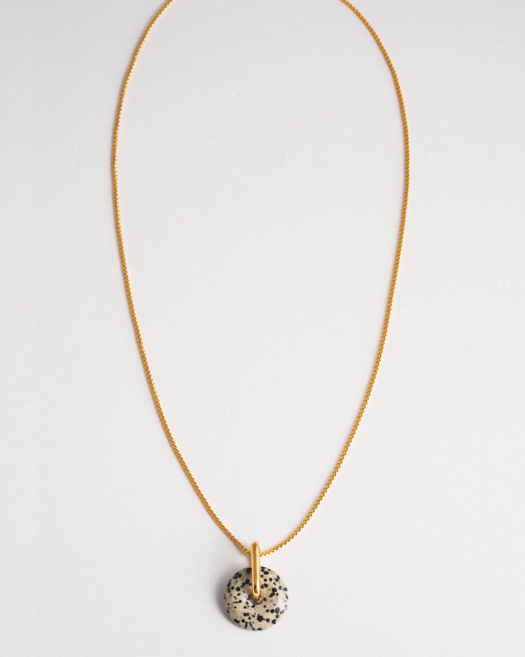 Dalmatian Jasper Box Chain Necklace