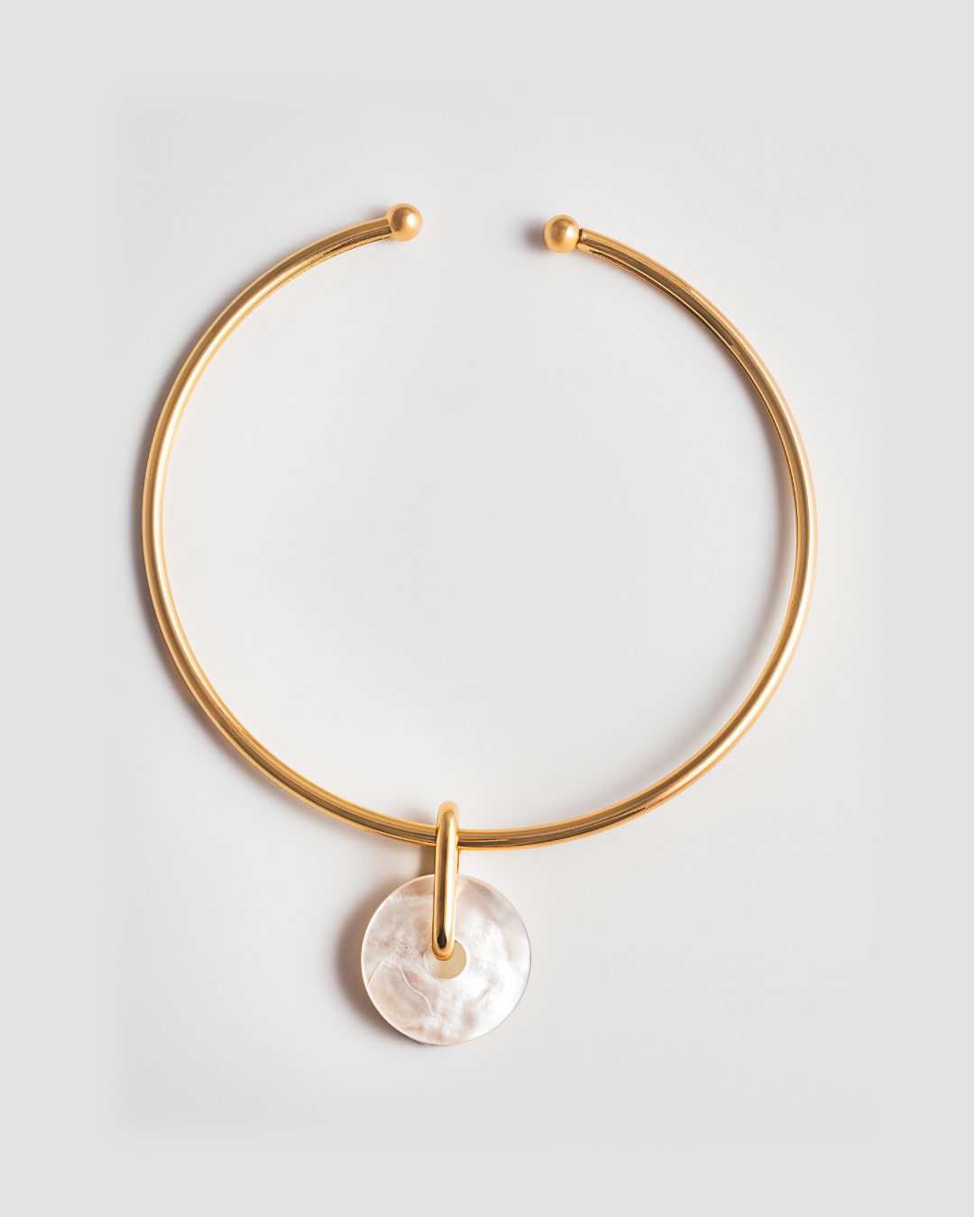 Mother of Pearl Choker - Gold