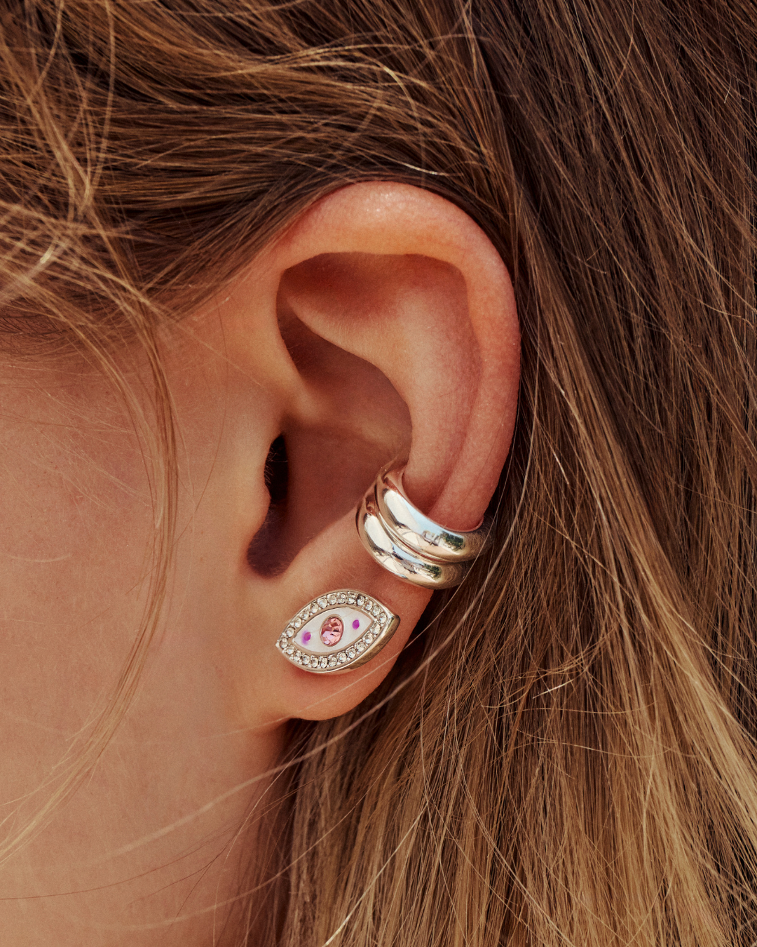 Evil Eye Studs - Silver