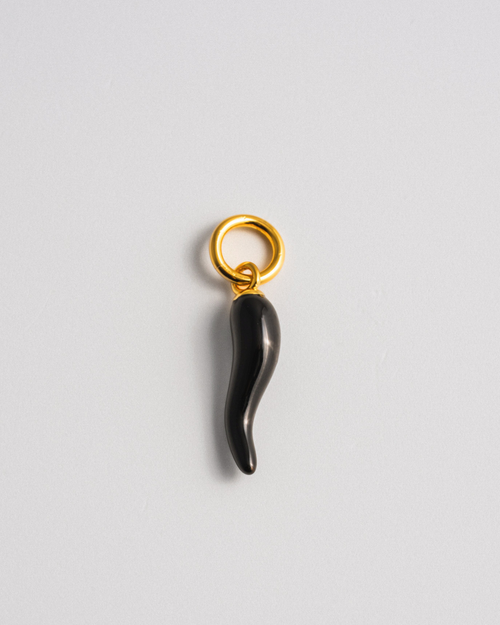 Black Cornicello Charm