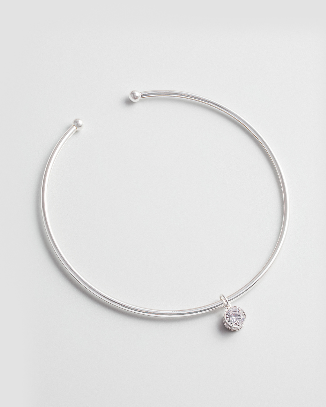 Ras de cou Cristal Transparent - Argent