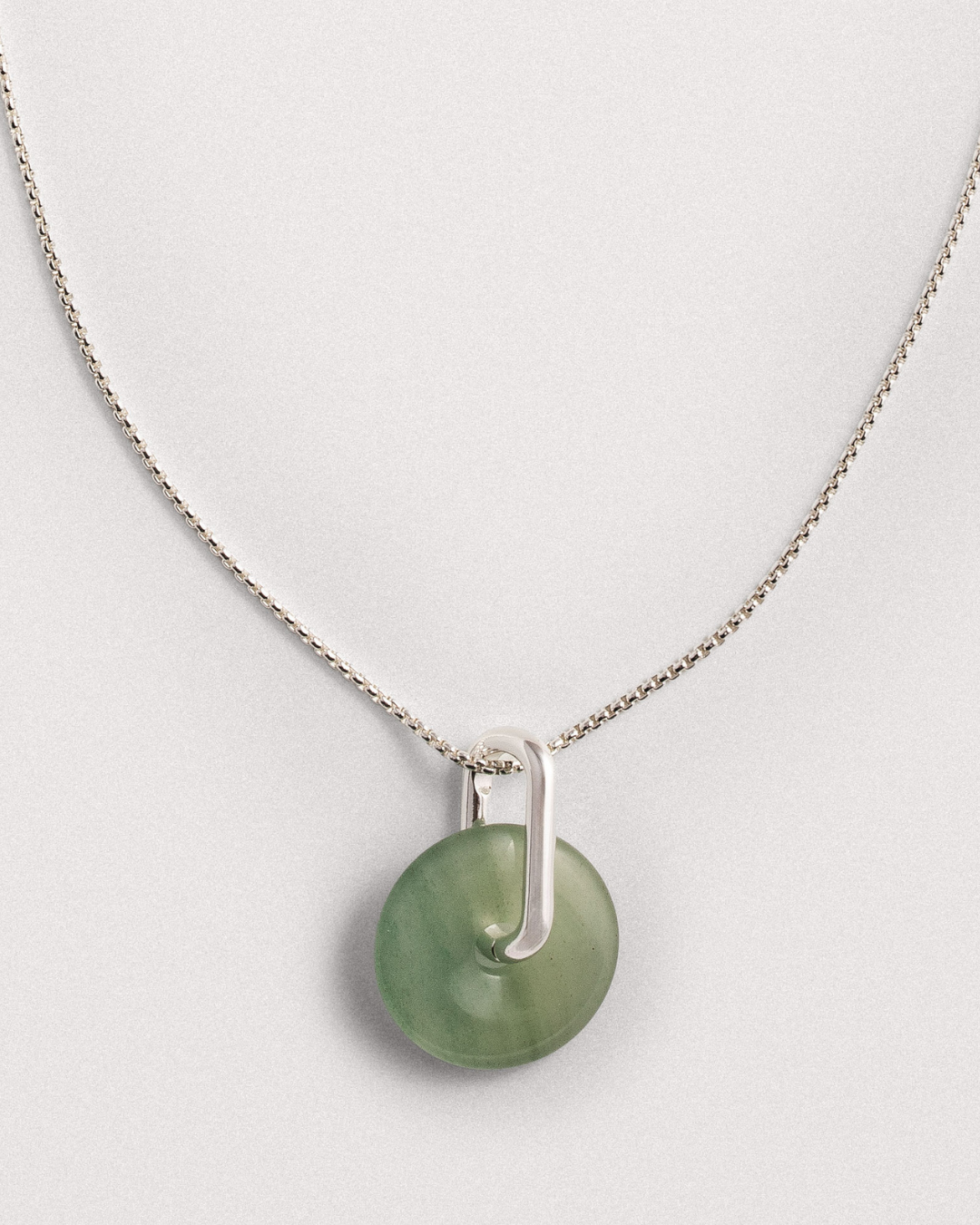 Green Aventurine Box Chain Necklace
