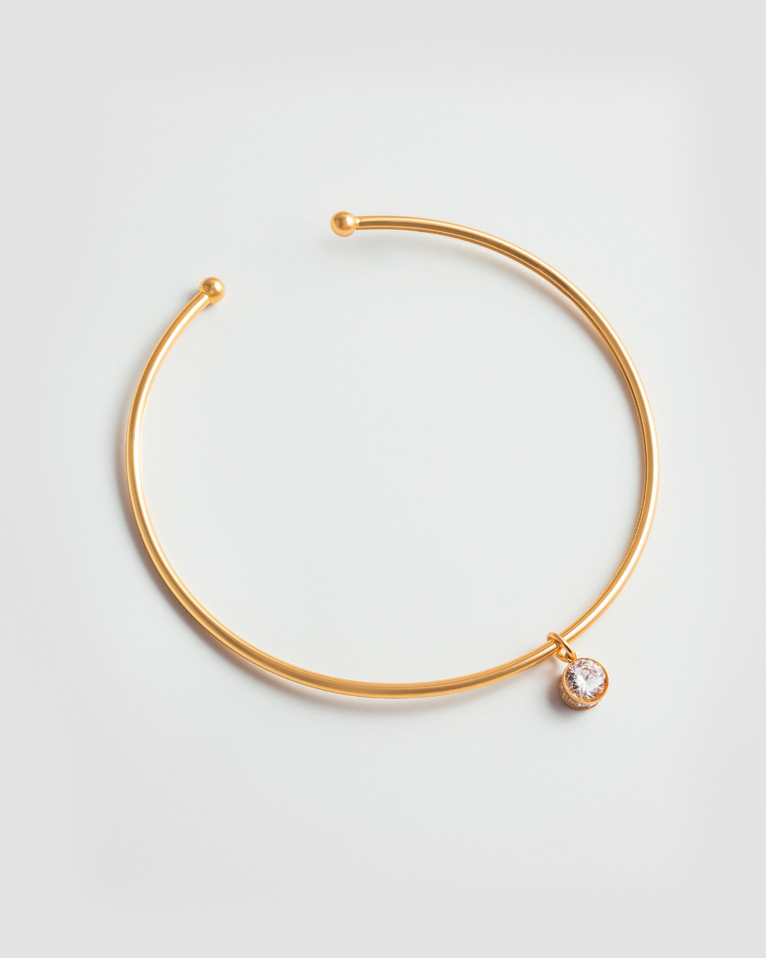 Crystal Clear Choker - Gold