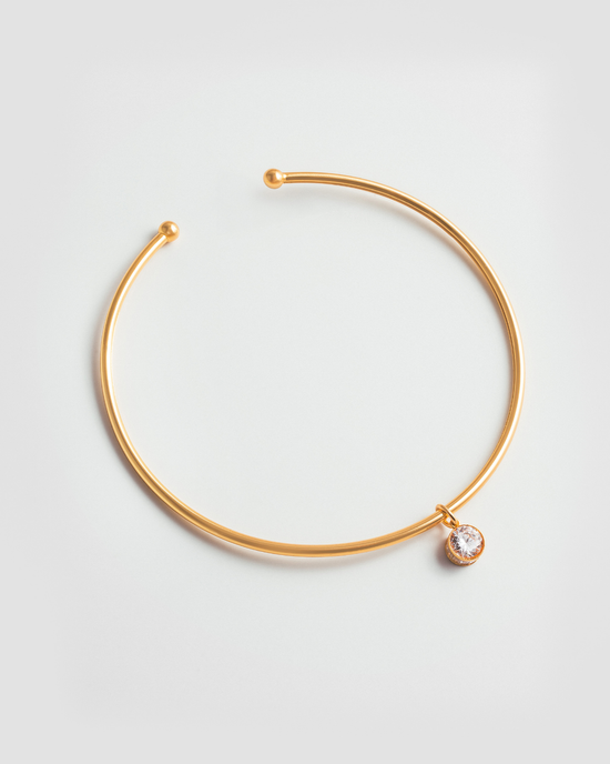 Crystal Clear Choker - Gold