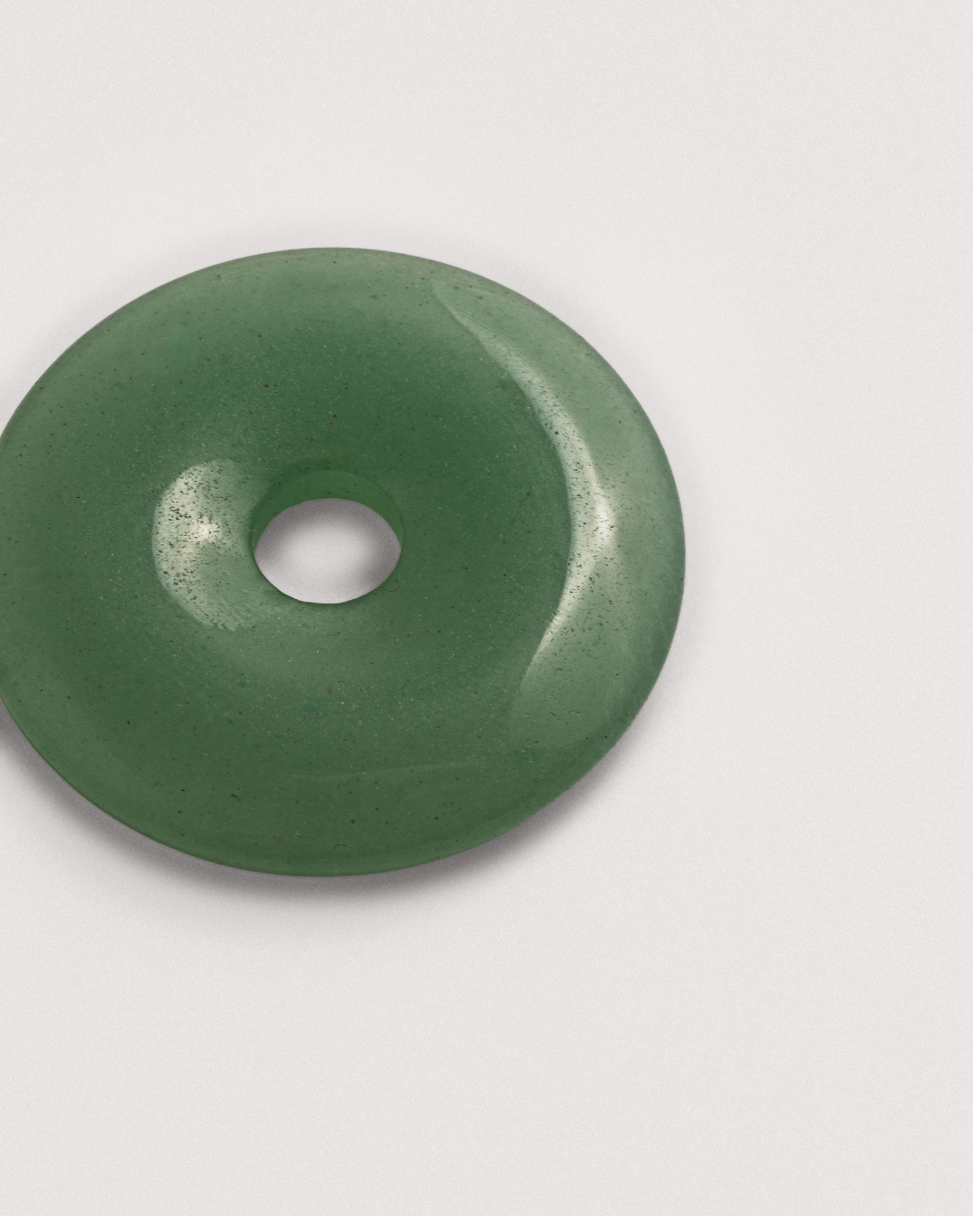 Breloque donut en aventurine verte