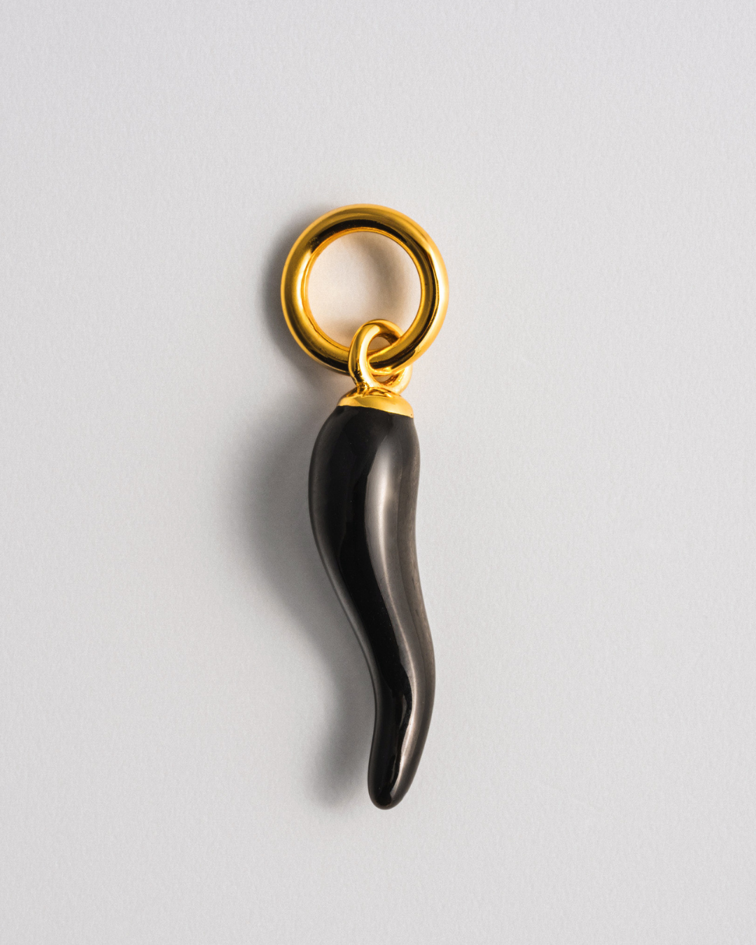 Black Cornicello Charm