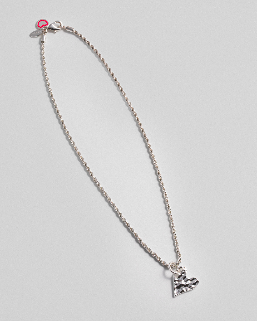 Mini Heartbeat Necklace - Silver