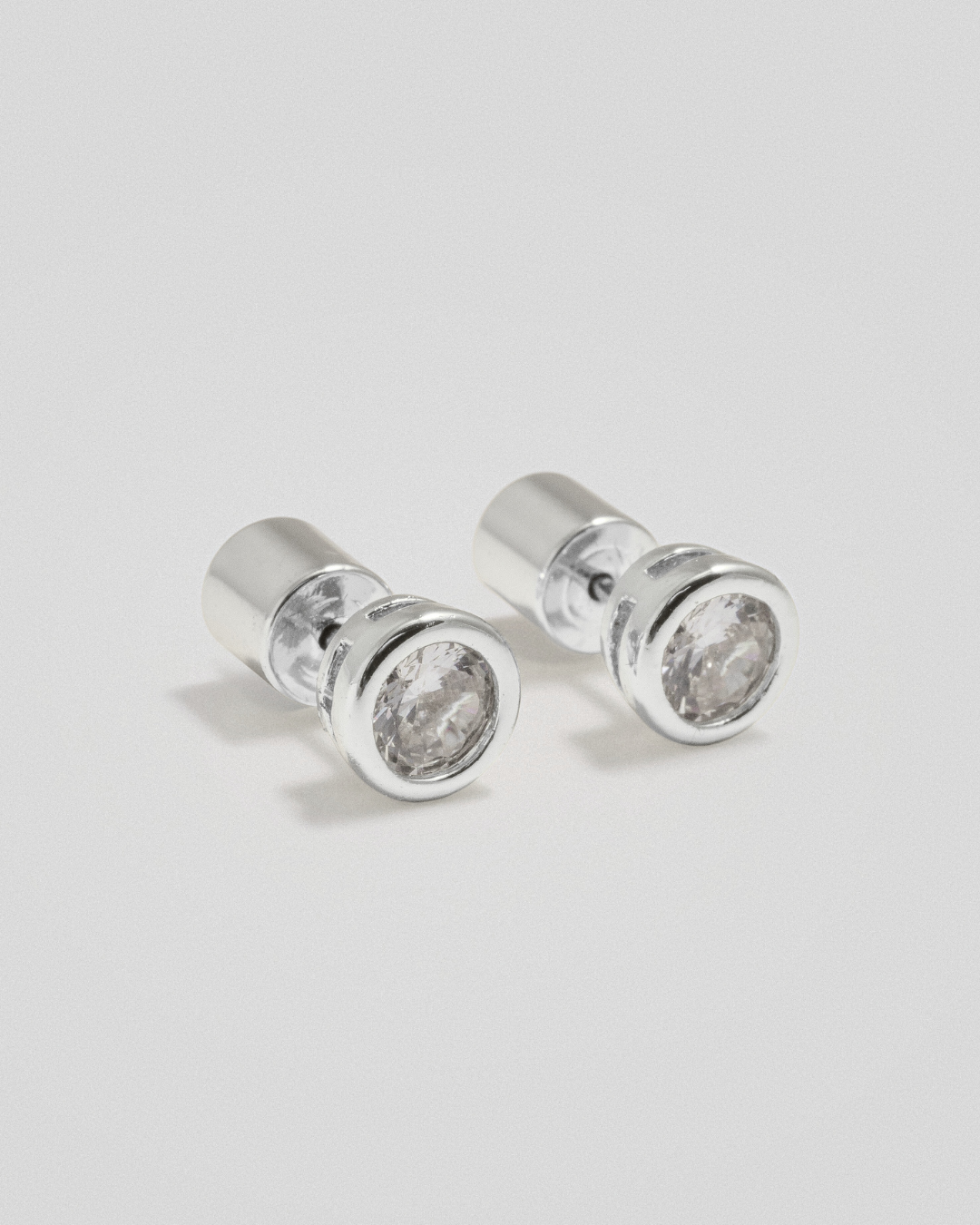 Bezel Studs - Silver