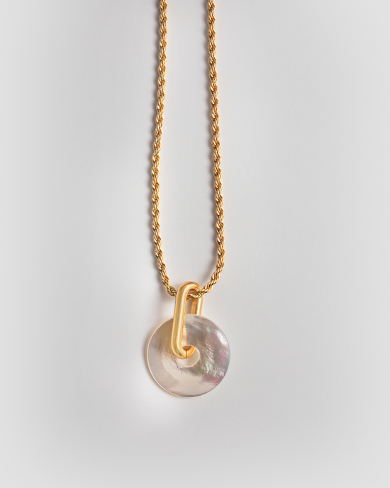 Mother of Pearl Necklace - Gold