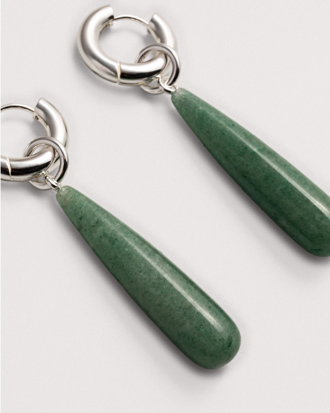 Green Aventurine Teardrop Earrings