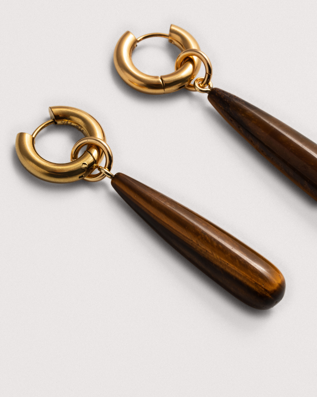 Tiger's Eye Teardrop Earrings