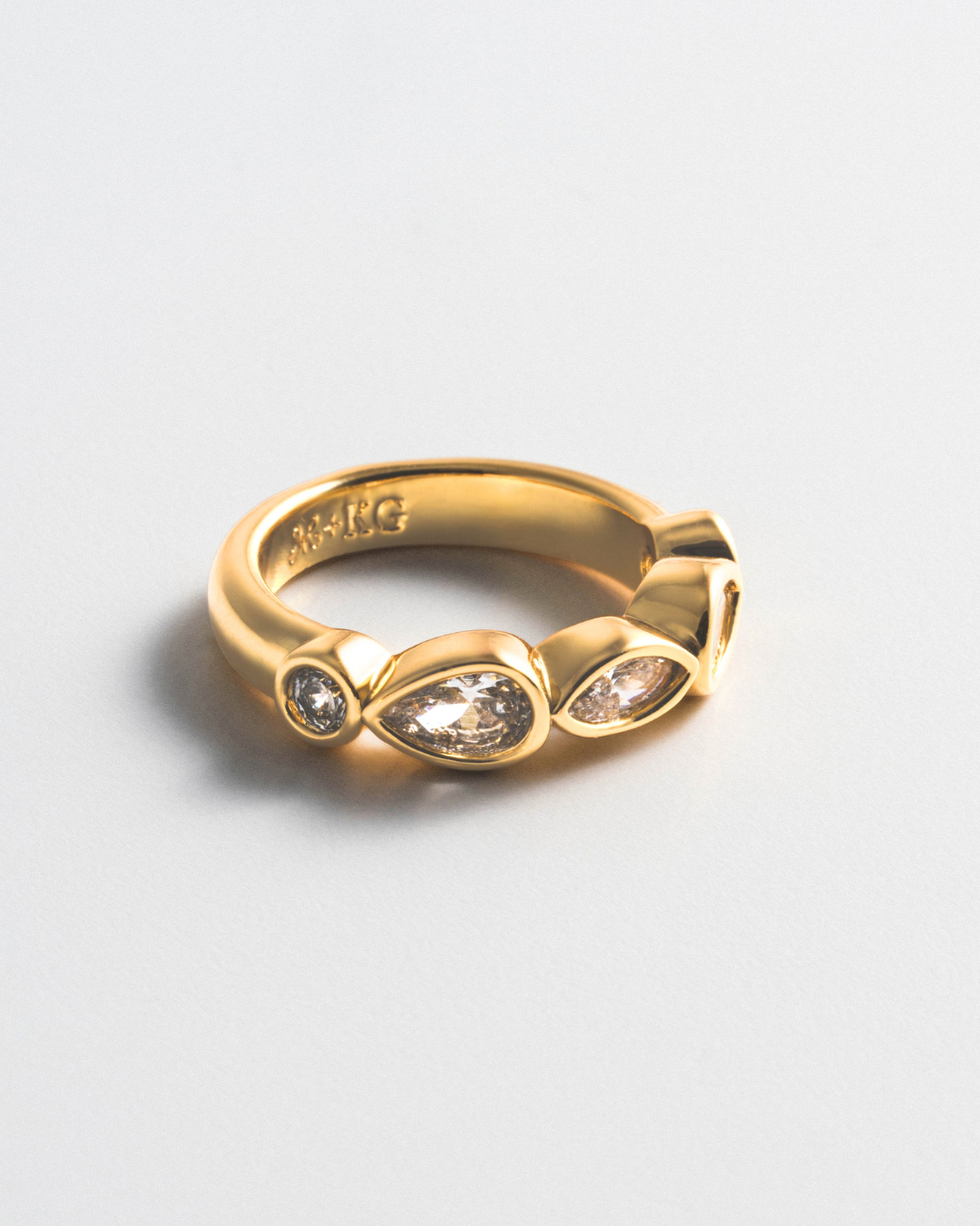 KG Teardrop Pinky Ring