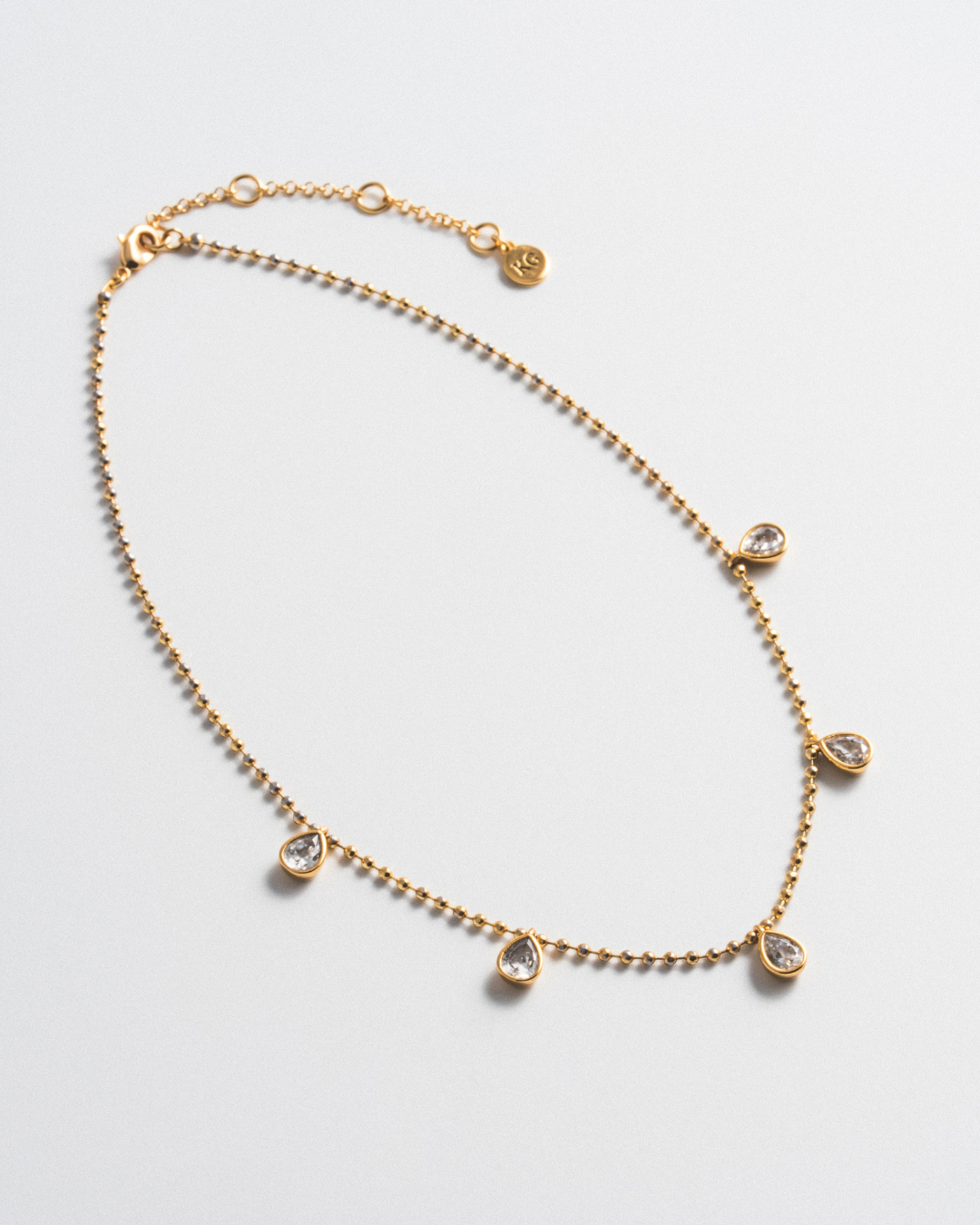 KG Bezel Drop Necklace