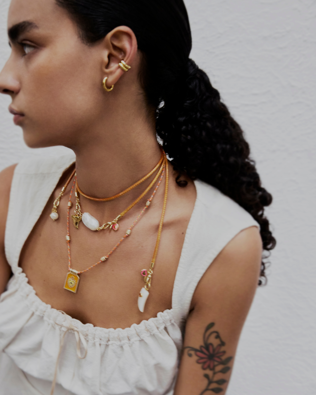 Eye of the Sun Necklace - Orange