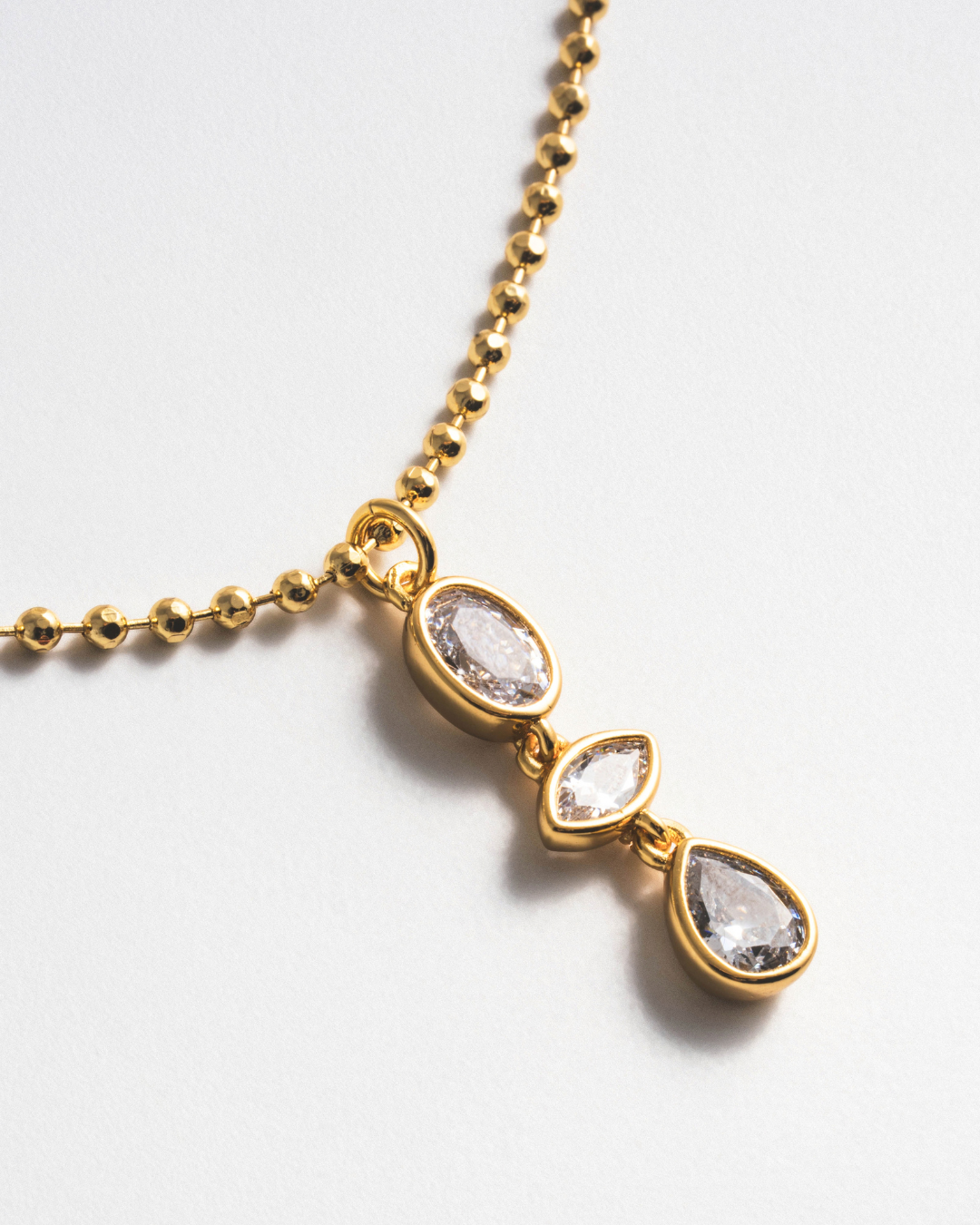 KG Triple Drop Necklace