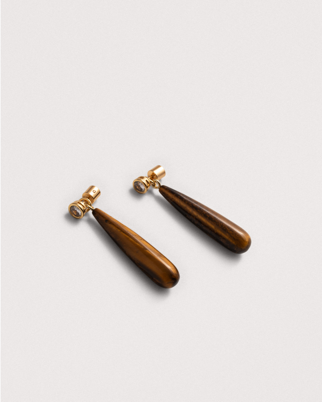 Puces serties & boucles d'oreilles jonc œil de tigre