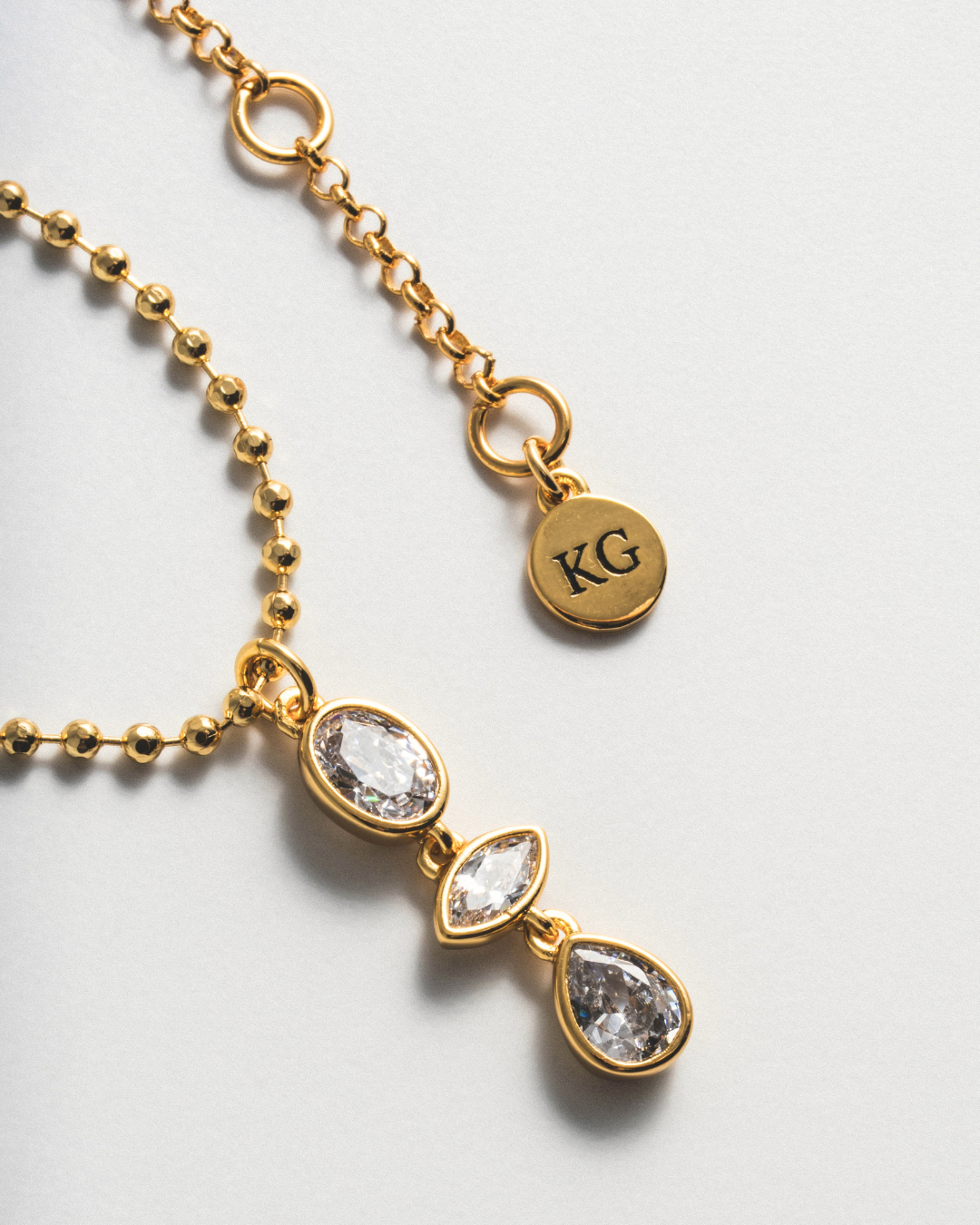 KG Triple Drop Necklace