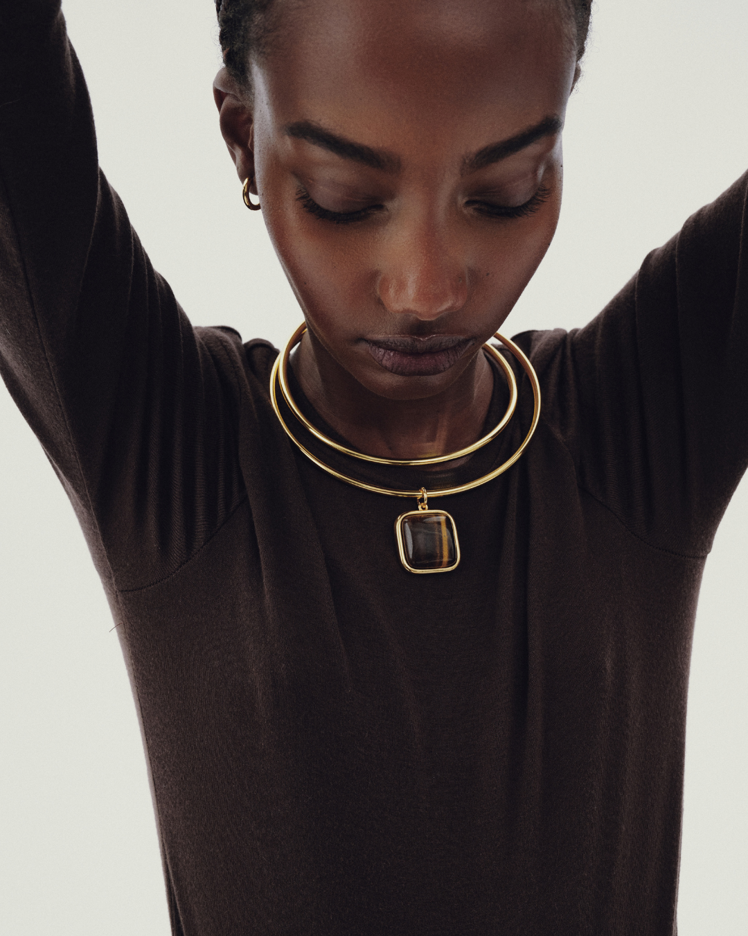 Tiger's Eye Bezel Choker