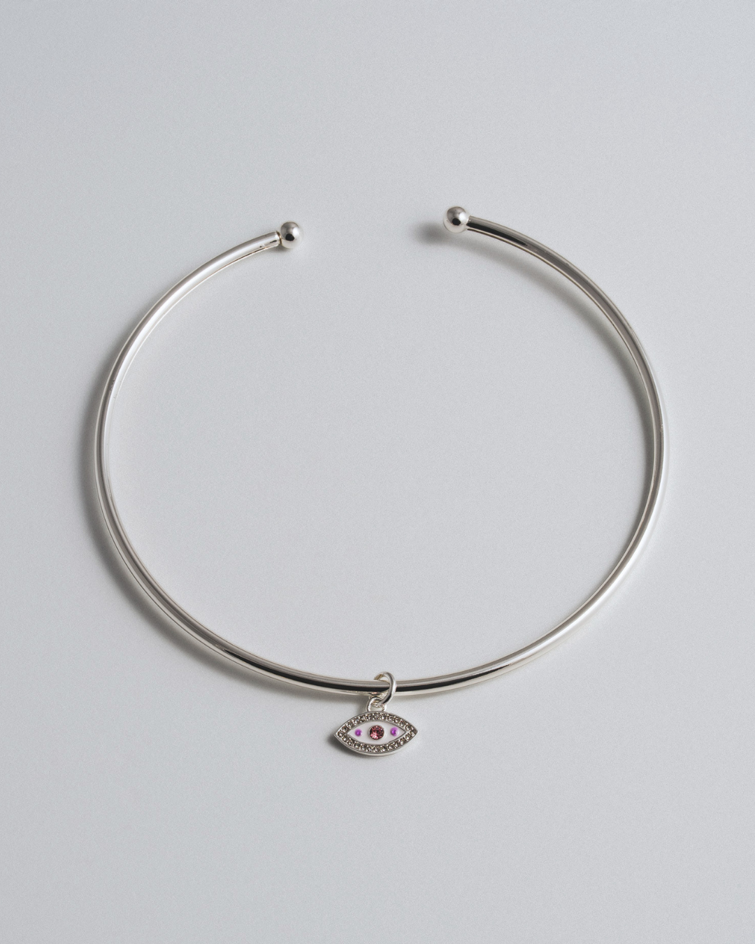 Evil Eye Choker - Silver