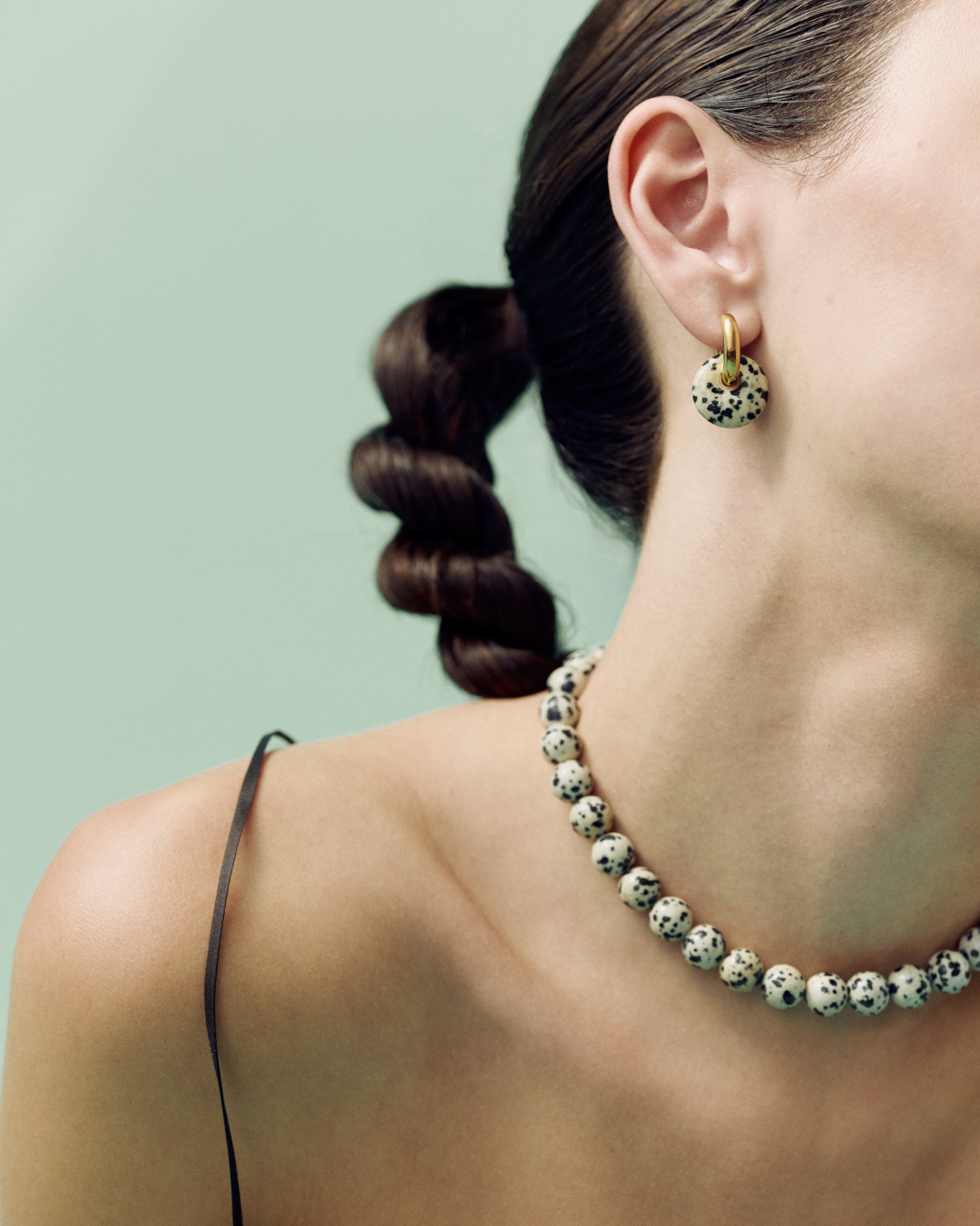 Dalmatian Jasper Doughnut Hoops