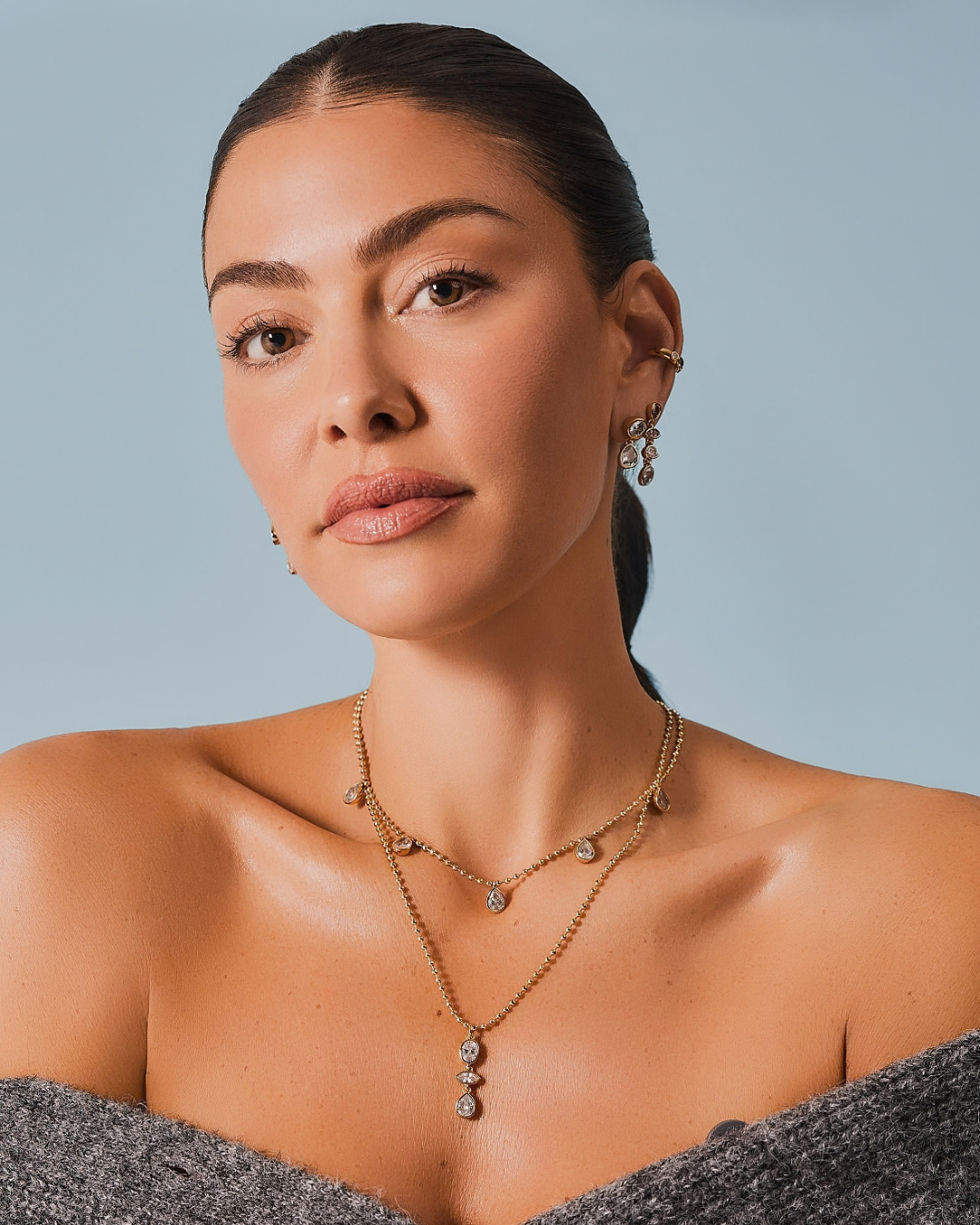 KG Bezel Drop Necklace
