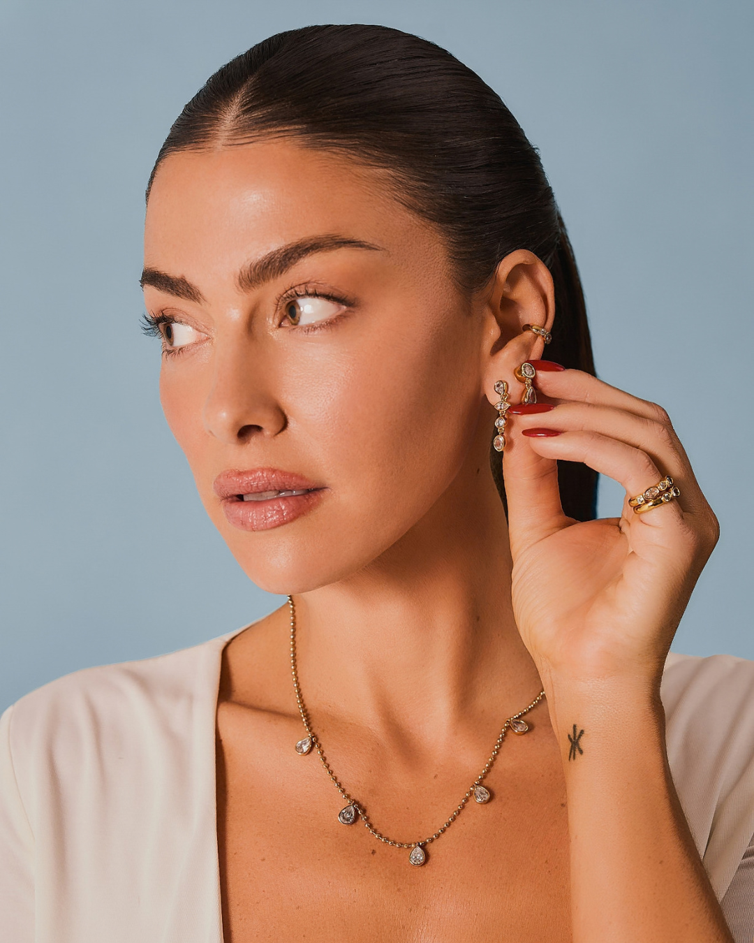 KG Bezel Drop Necklace