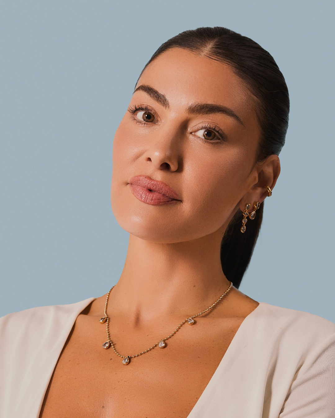 KG Bezel Drop Necklace