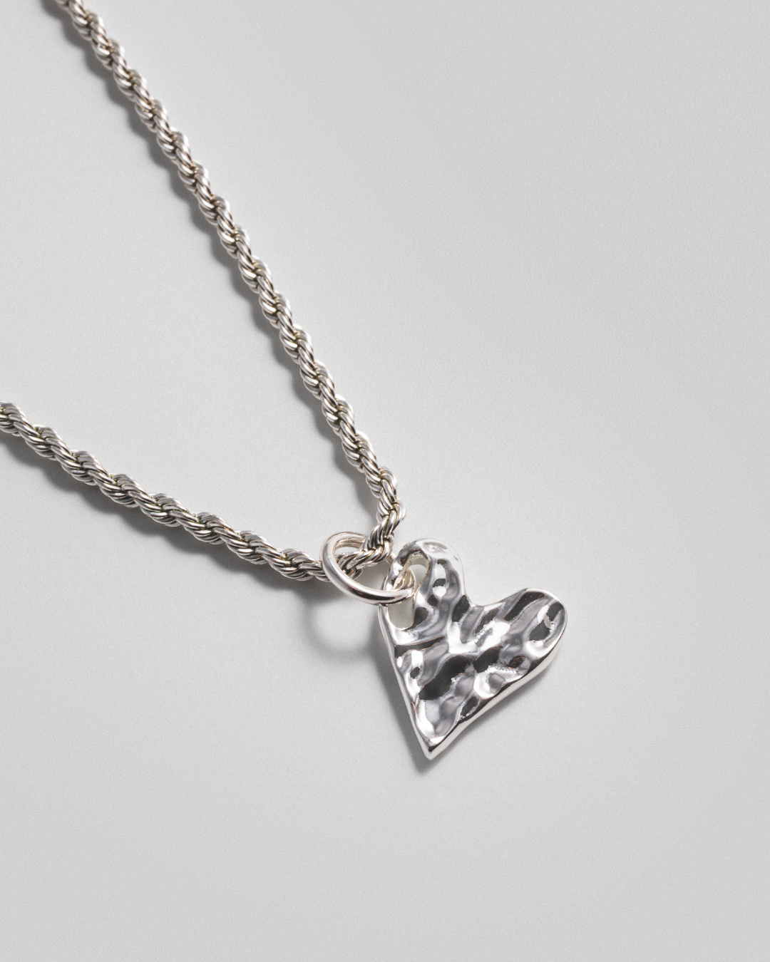 Mini Heartbeat Charm - Silver