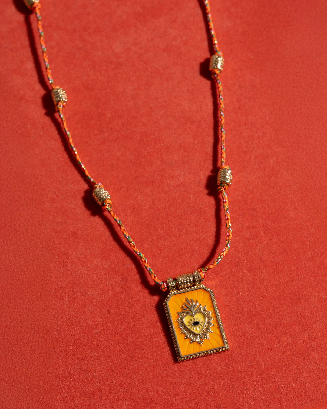 Eye of the Sun Necklace - Orange