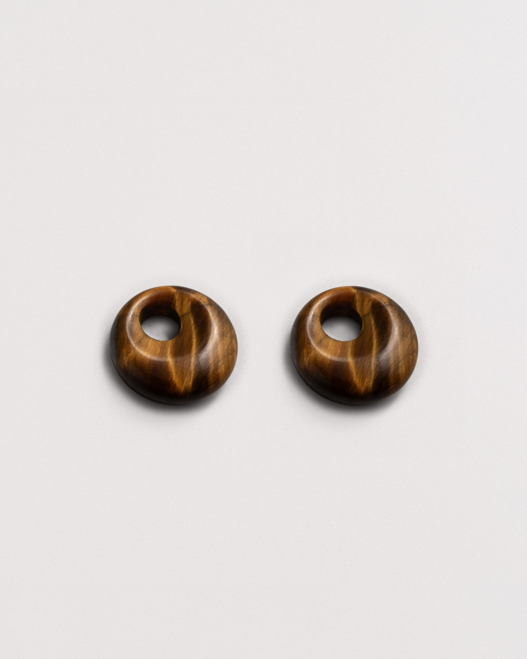 Tiger's Eye Doughnut Charms