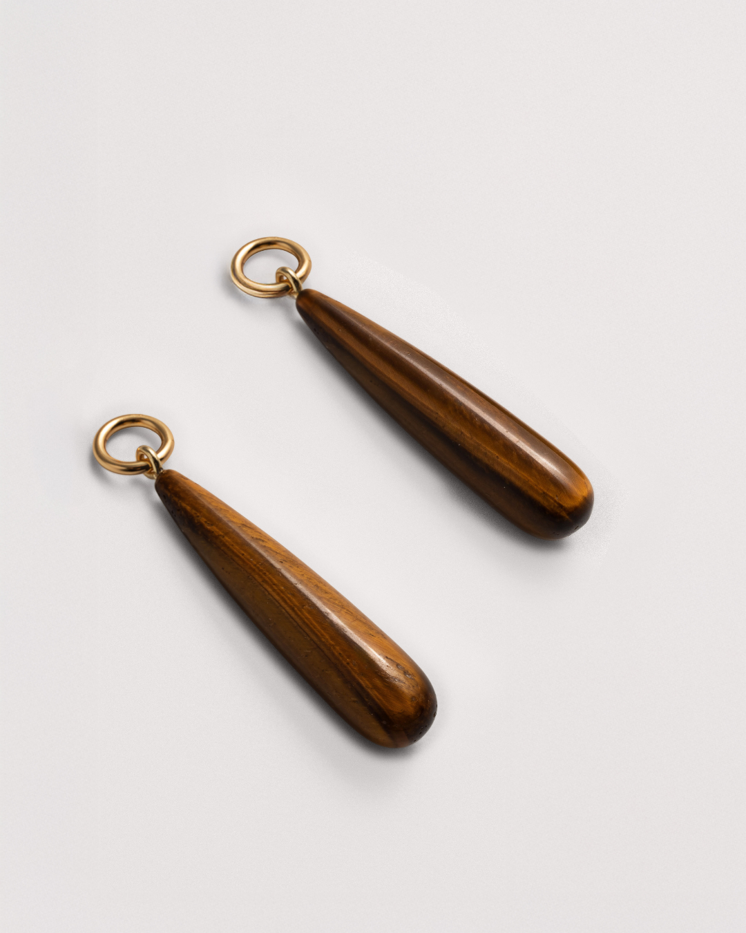 Tiger's Eye Teardrop Charms