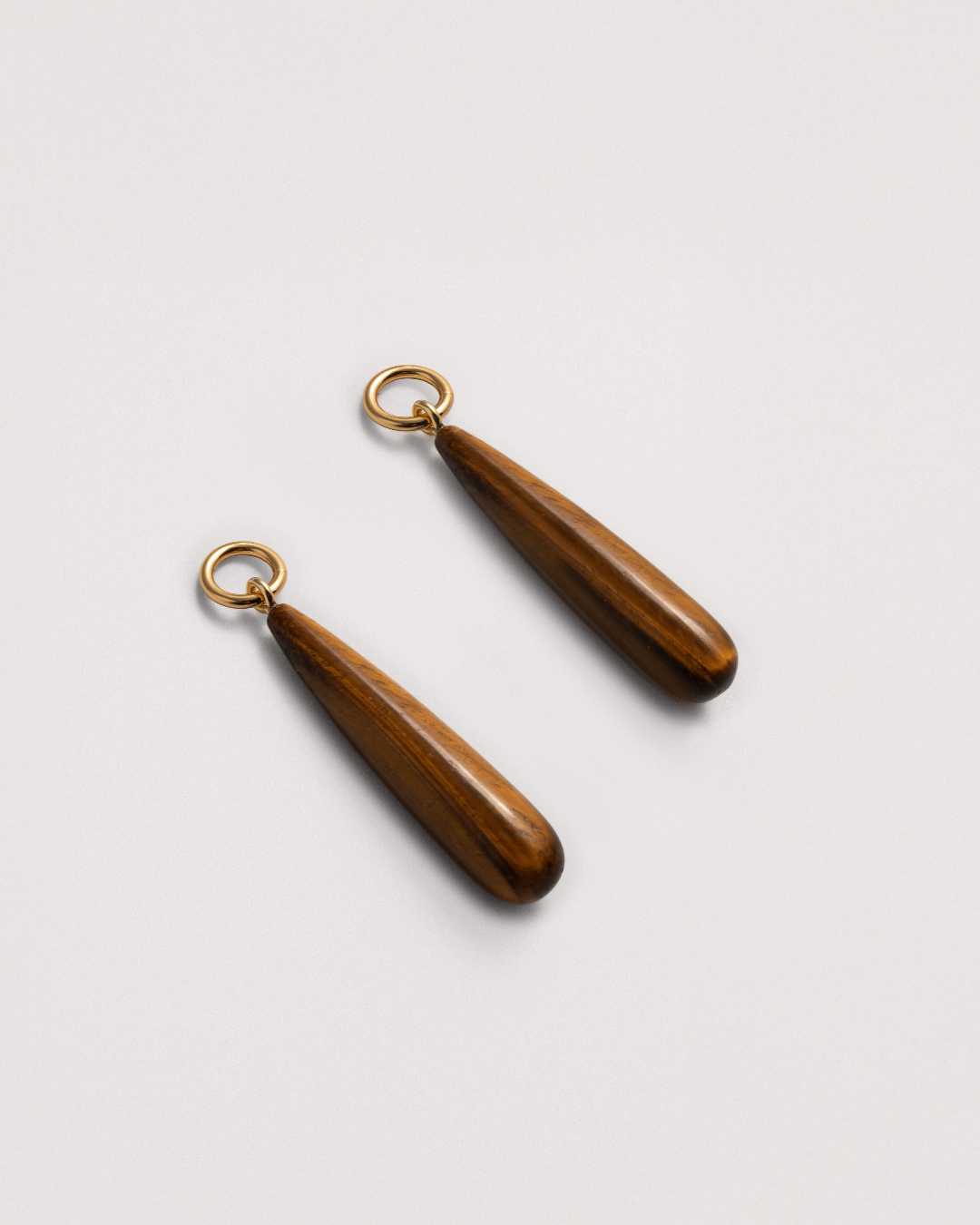 Tiger's Eye Teardrop Charms