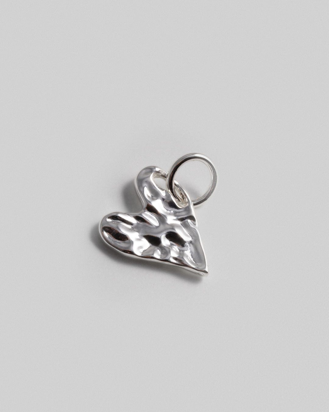 Mini Heartbeat Charm - Silver