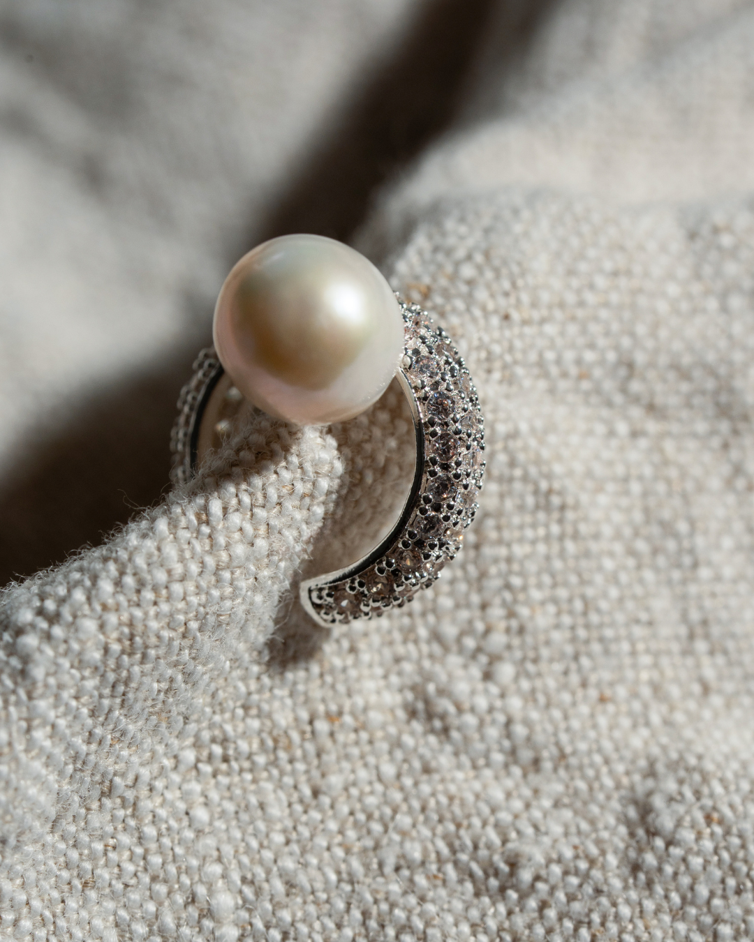 Pearly Ear Cuff - Silver