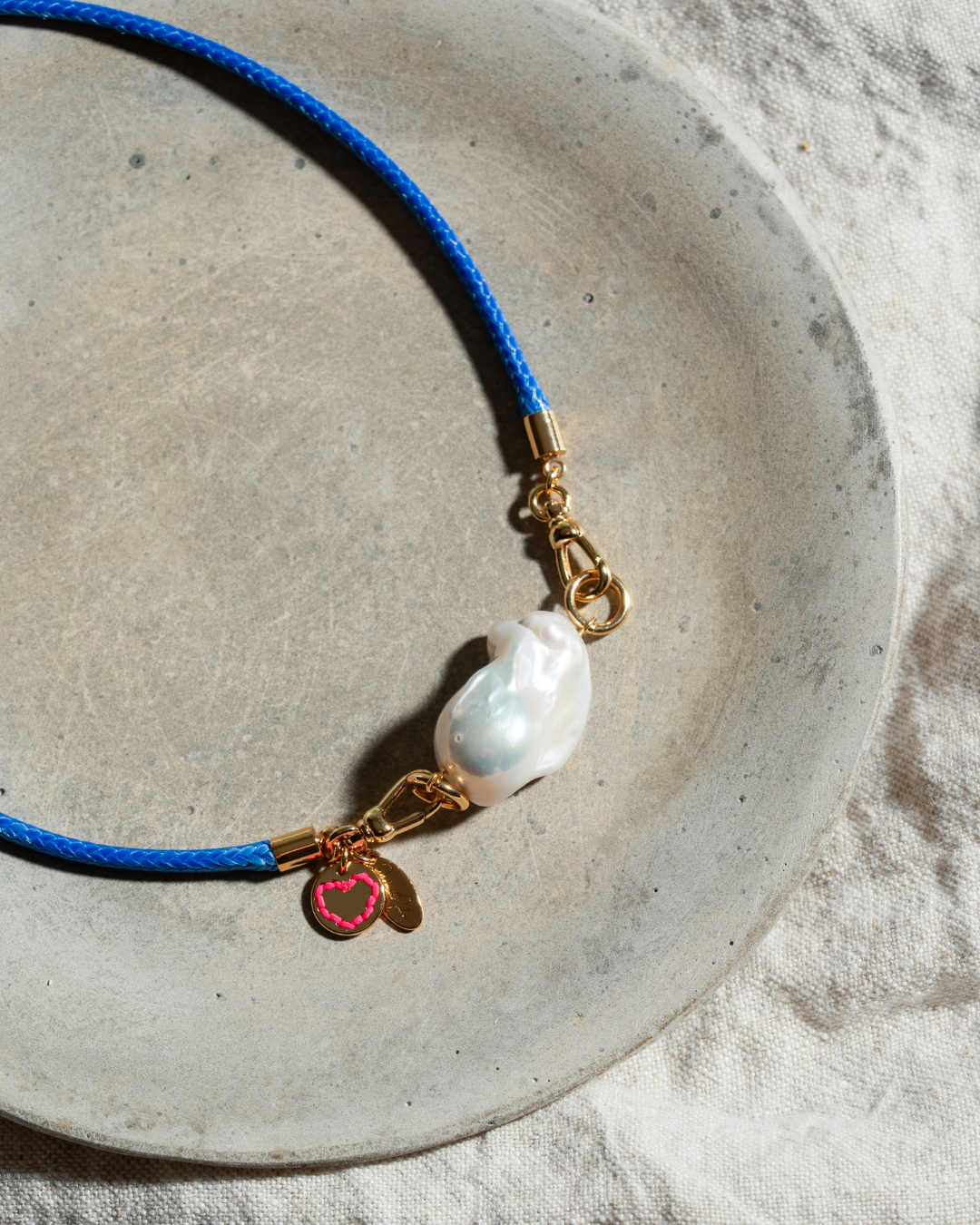 Blue Cord Necklace