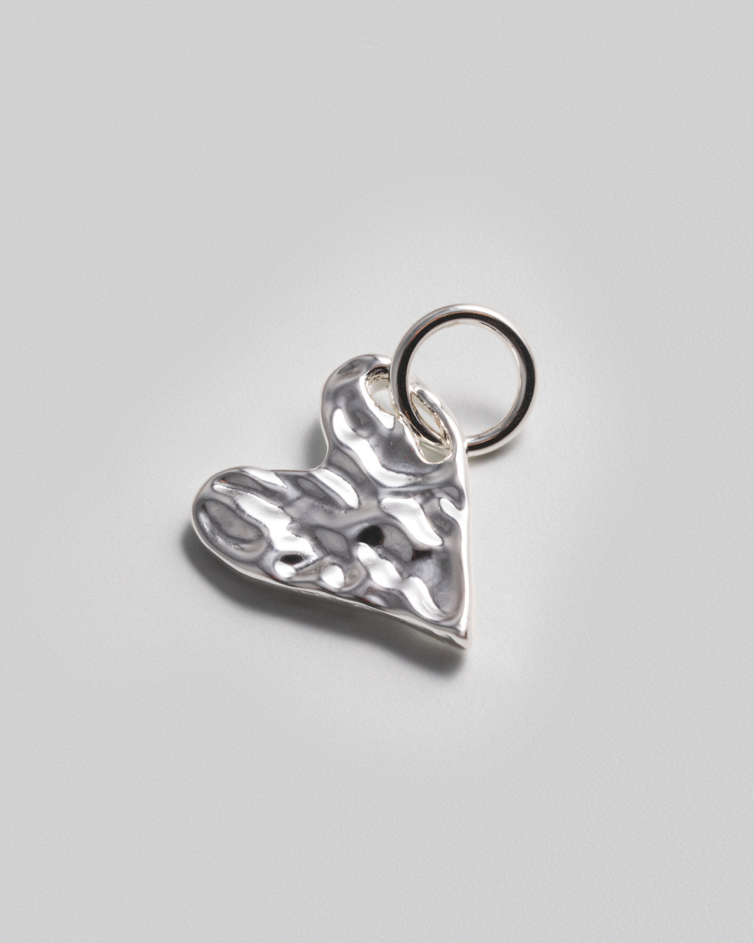 Mini Heartbeat Charm - Silver